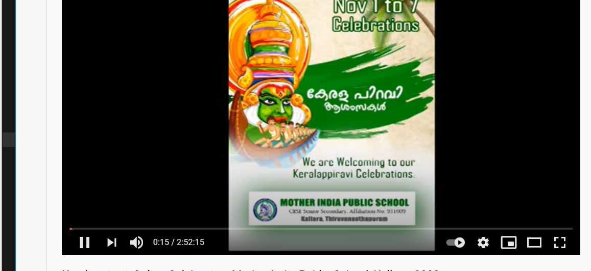 Kerala Piravi Online Celebration 2020